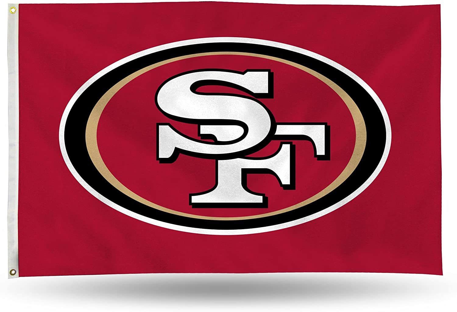 San Francisco 49ers Premium 3x5 Feet Flag Banner, Logo Design, Metal Grommets, Outdoor Use, Single Sided