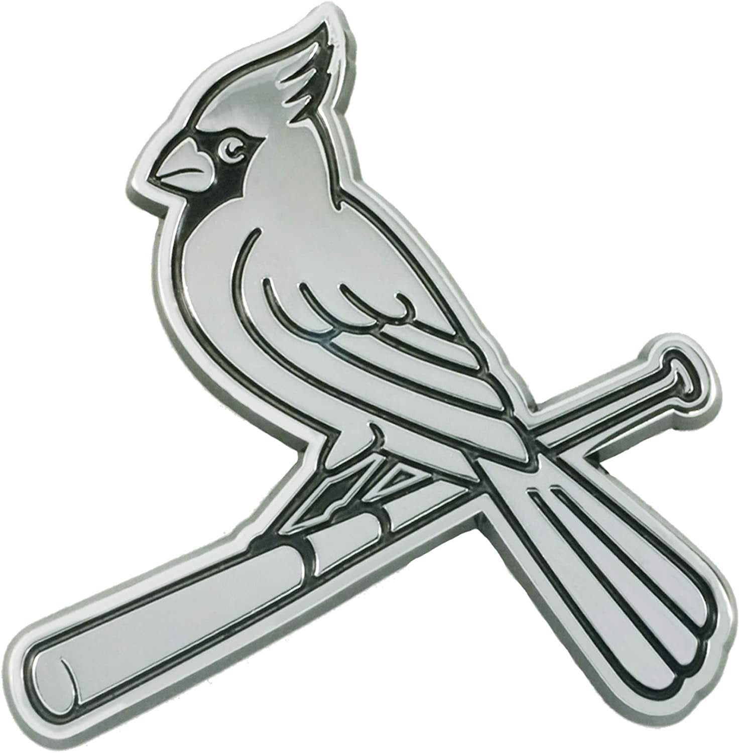 St. Louis Cardinals Solid Metal Raised Auto Emblem Decal Adhesive Backing