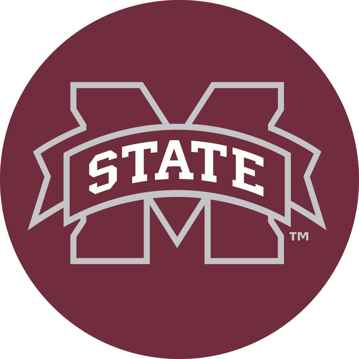 Mississippi State Bulldogs DECAL RR 4" Round Vinyl Auto Home Window Glass University of