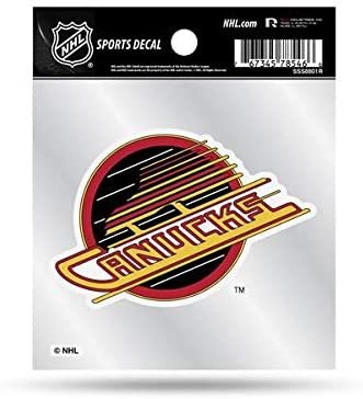 Vancouver Canucks 4x4 Inch Die Cut Decal Sticker, Retro Logo, Clear Backing