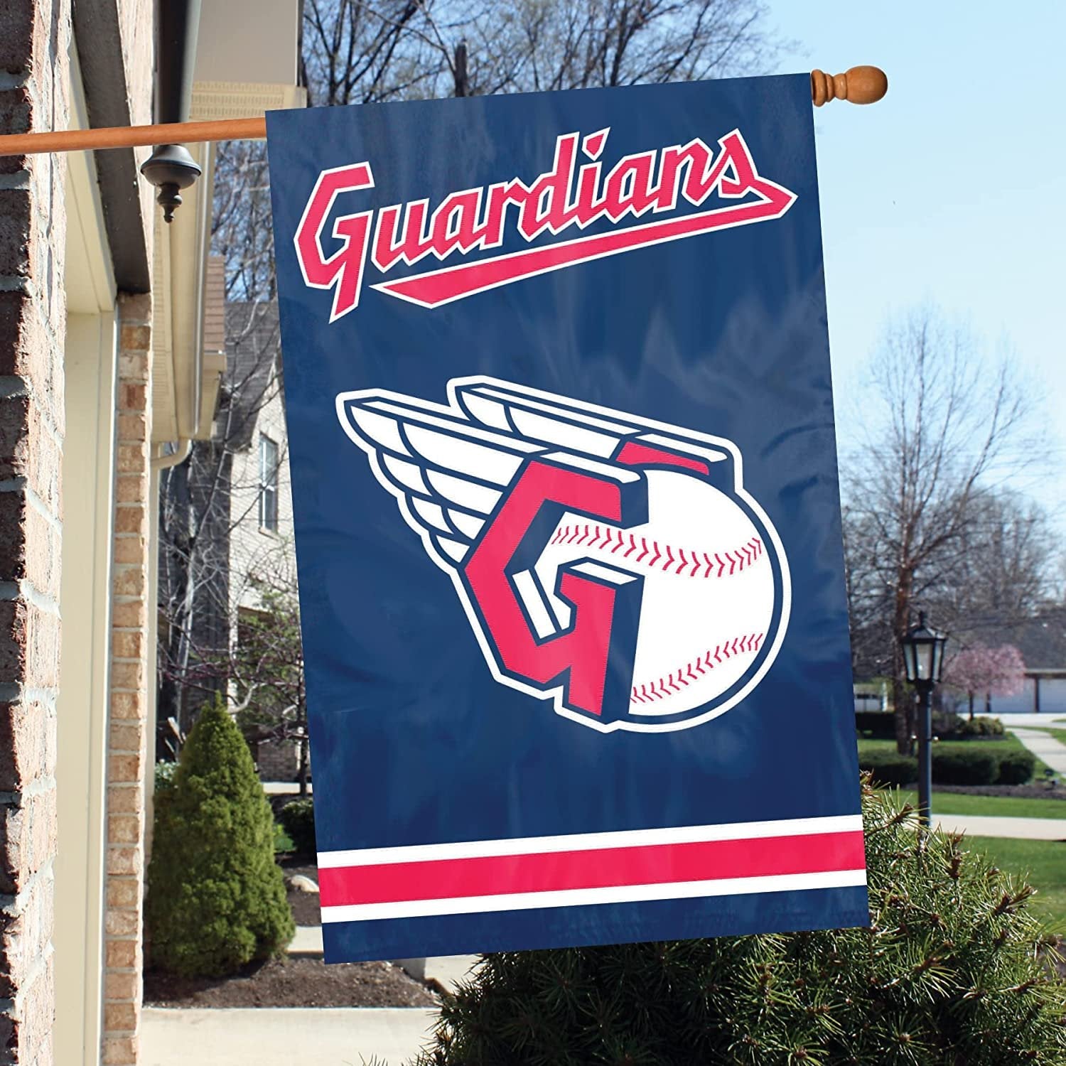 Cleveland Guardians Banner Flag Premium 28x44 Applique Embroidered Double Sided