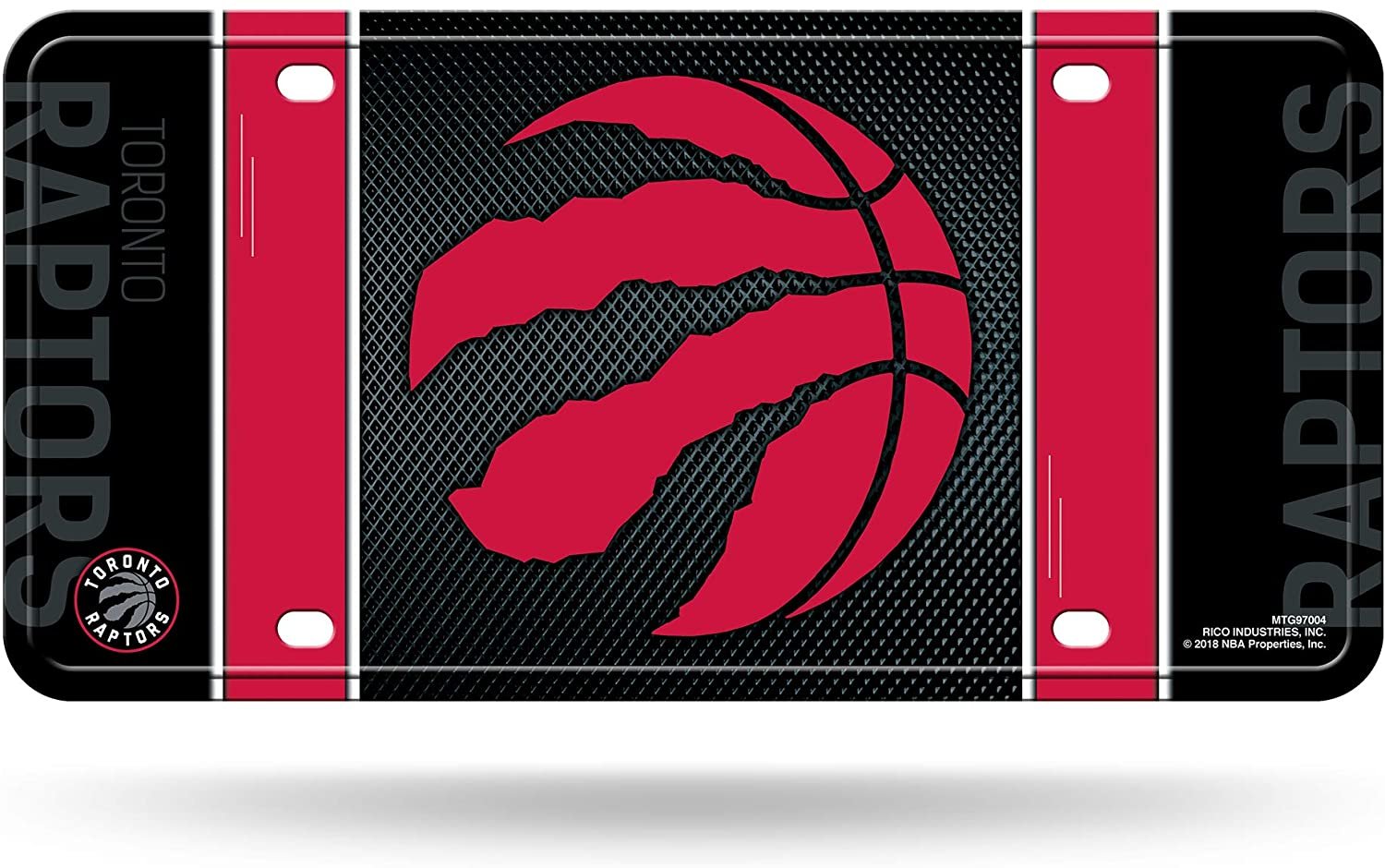 Toronto Raptors Metal Auto Tag License Plate, Jersey Design, 6x12 Inch