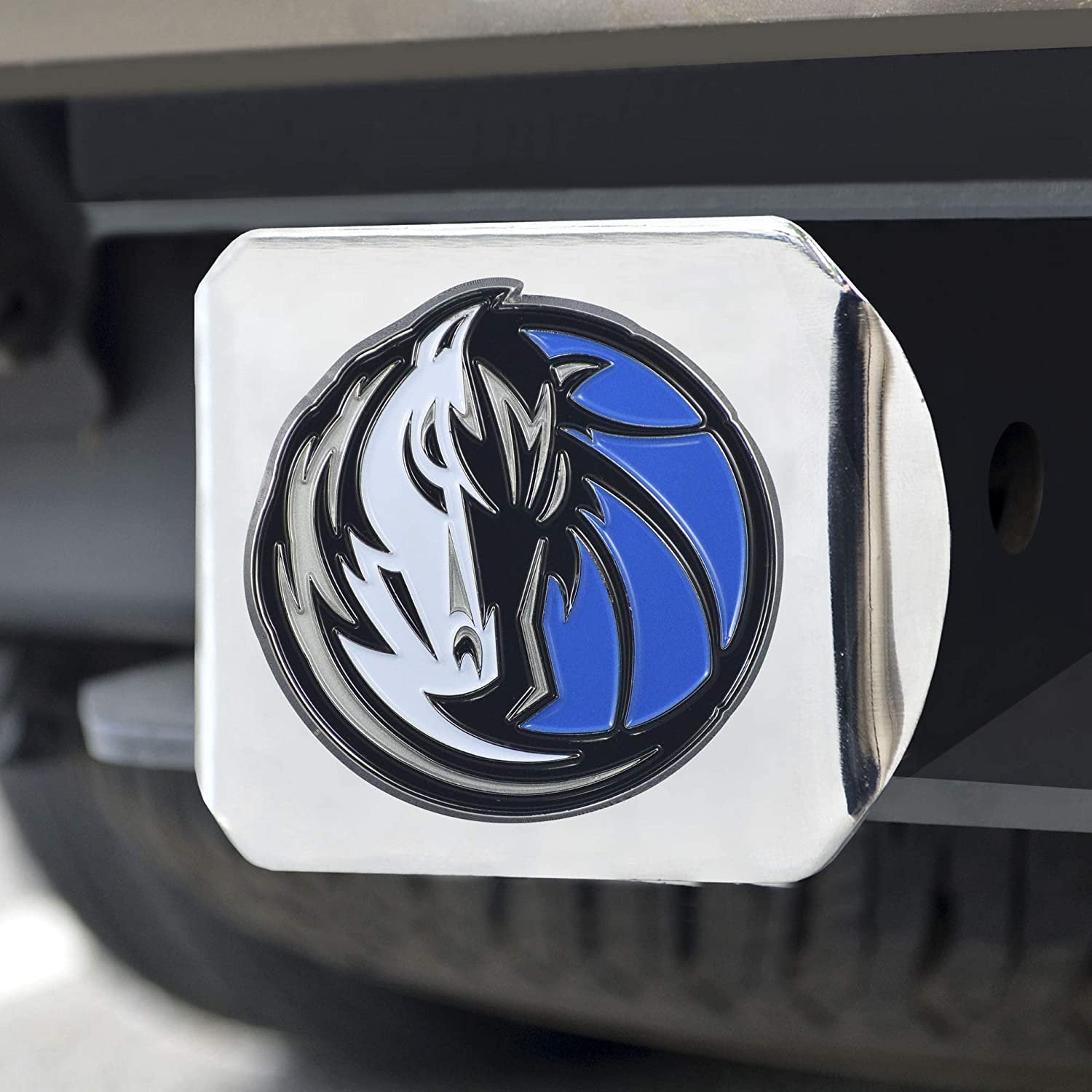 Dallas Mavericks Hitch Cover Solid Metal with Raised Color Metal Emblem 2" Square Type III
