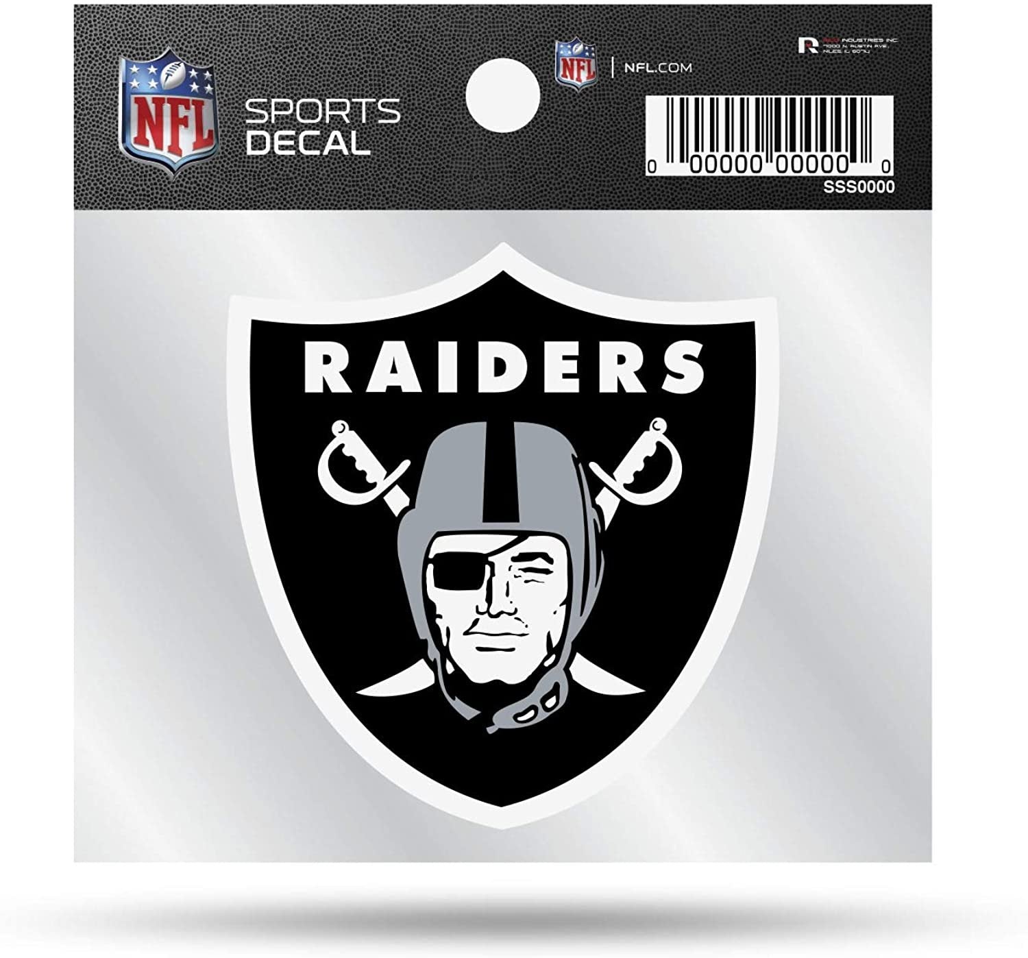Las Vegas Raiders Sticker Decal 4x4 Inch Clear Backing Auto Home