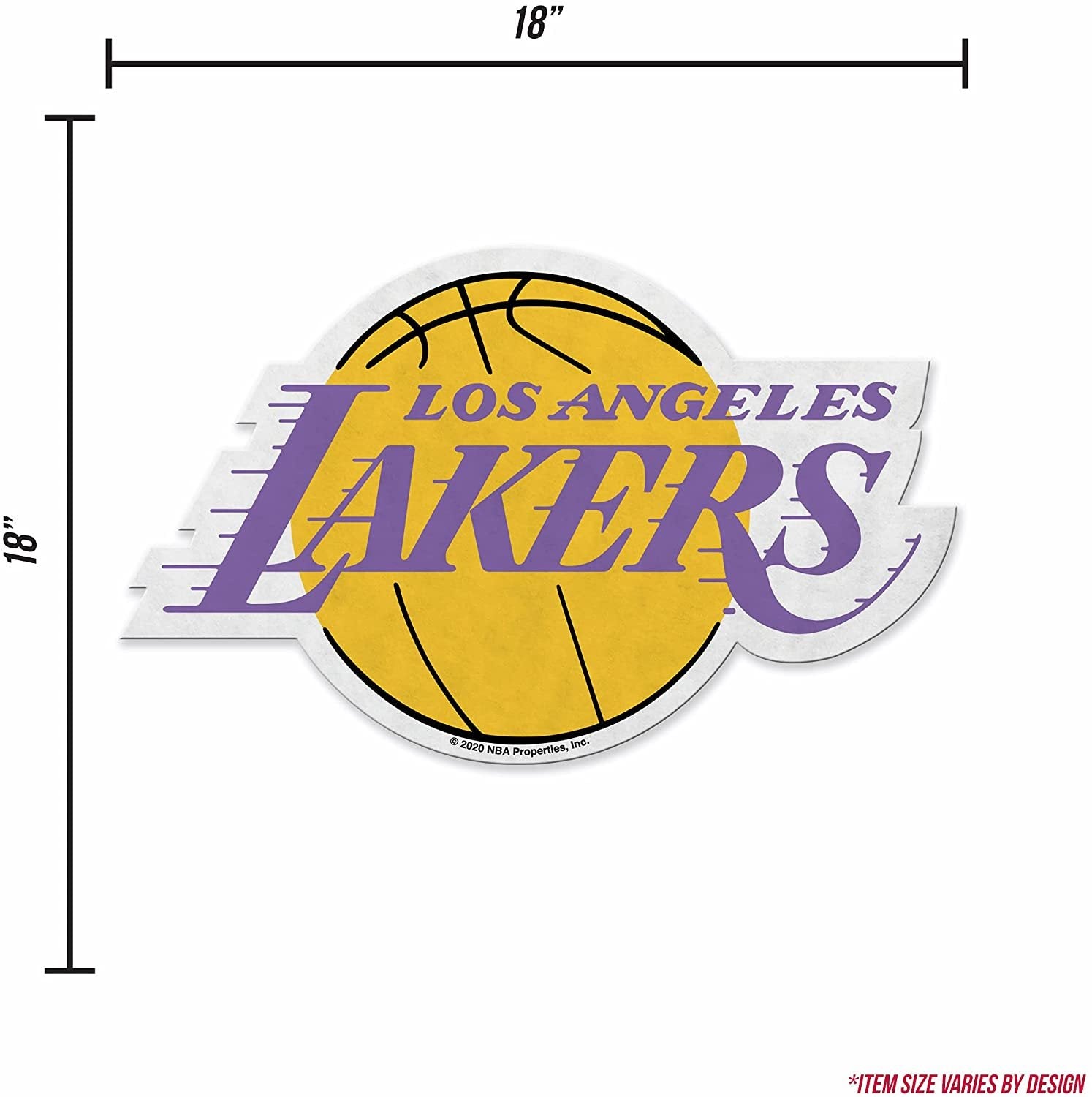 Los Angeles Lakers Soft Felt Pennant, Retro Design, 18 Inch