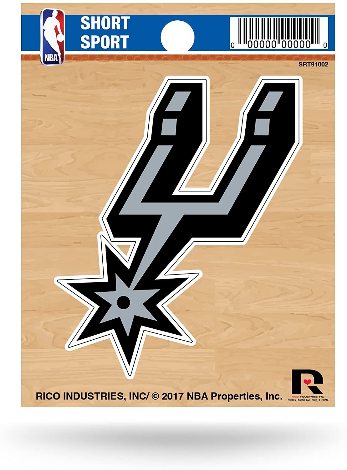 San Antonio Spurs 3 Inch Sticker Decal, Die Cut, Full Adhesive Backing, Easy Peel and Stick Application
