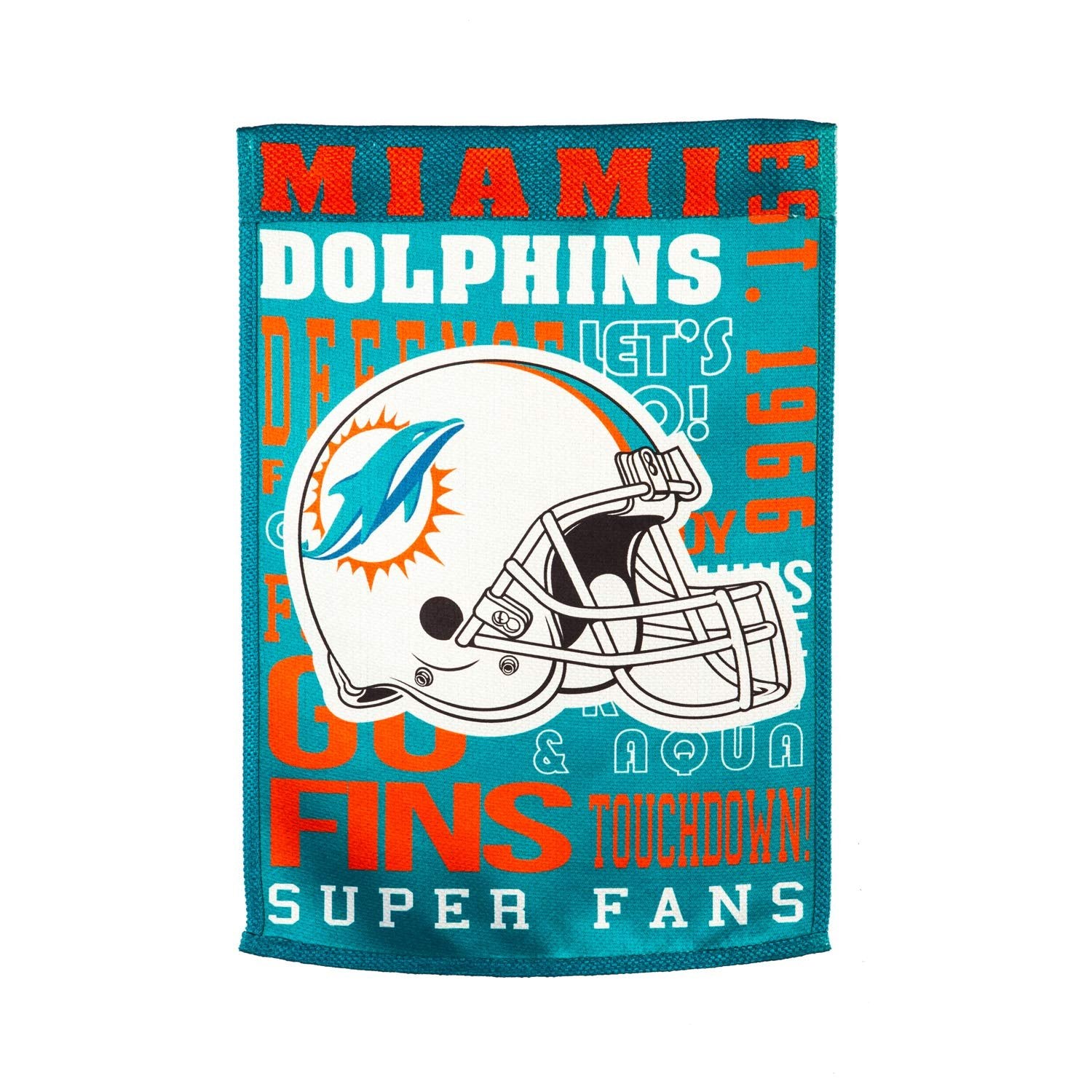 Miami Dolphins Premium Double Sided Banner Flag 28x44 Inch Fan Rules Design Indoor Outdoor