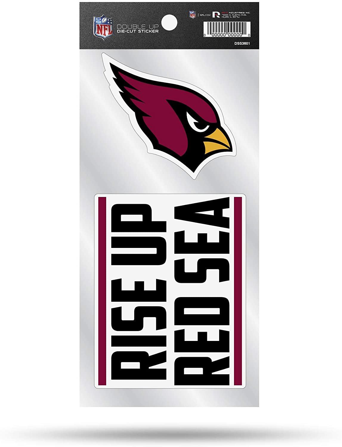 Arizona Cardinals Double Up Die Cut 2-Piece Sticker Sheet