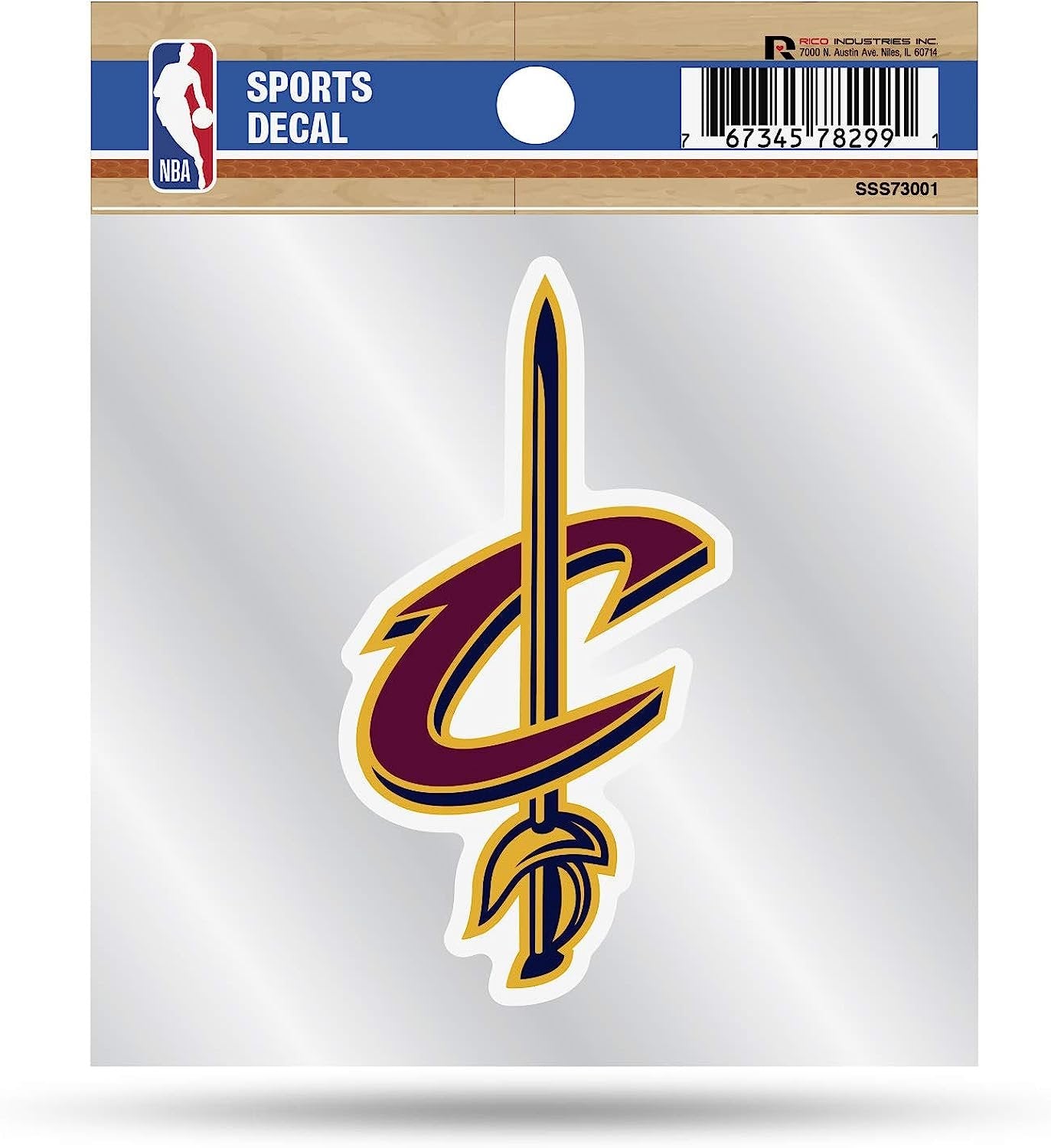 Cleveland Cavaliers 4x4 Die Cut Inch Decal Sticker Flat Vinyl, Primary Logo, Clear Backing
