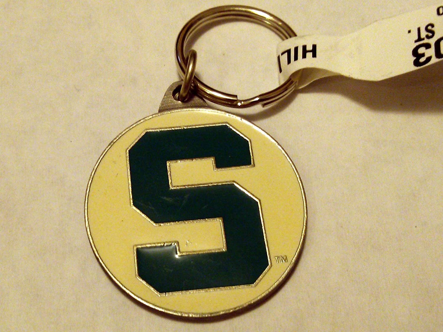 Michigan State Spartans PREMIUM Pewter Medallion Keychain Key Chain University of