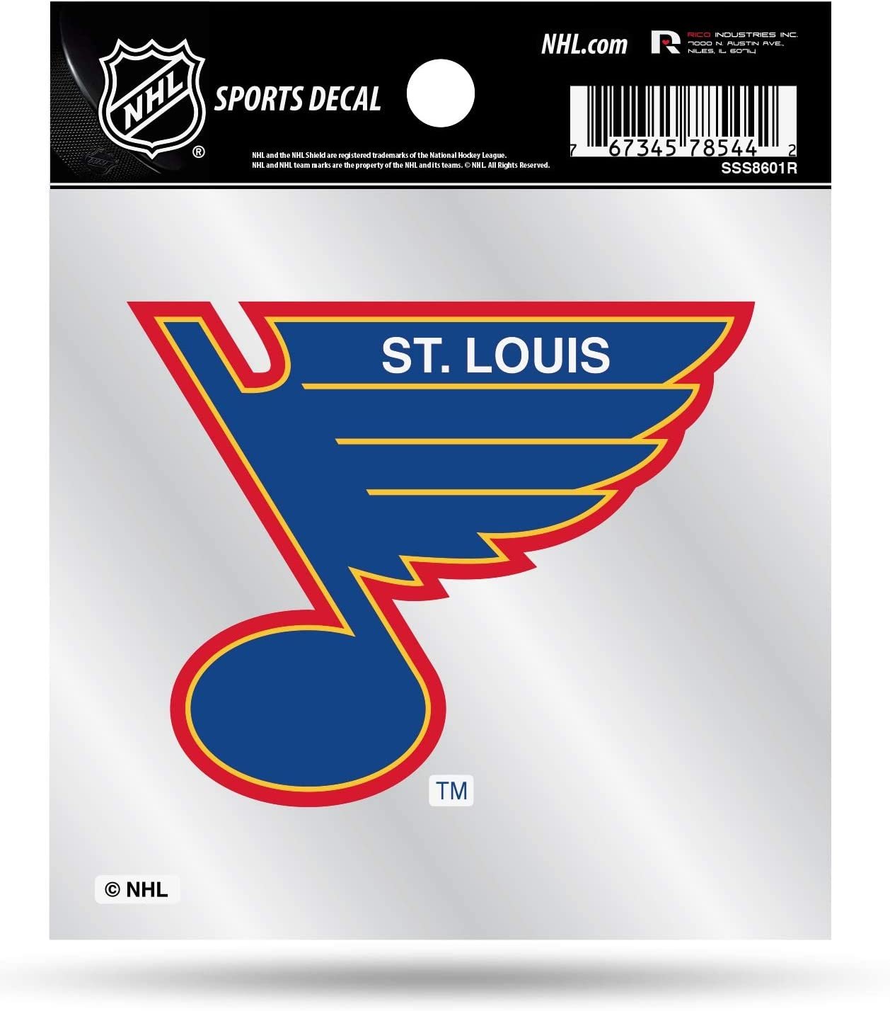 St Louis Blues Retro Logo Premium 4x4 Decal with Clear Backing Flat Vinyl Auto Home Sticker Hockey