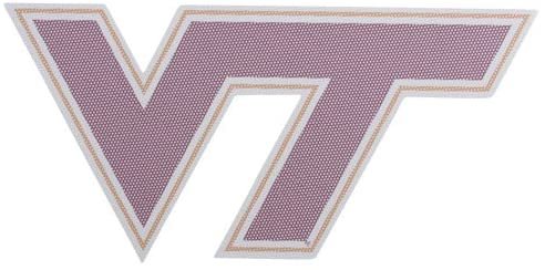 Virginia Tech Hokies 8 Inch Preforated Window Film Decal Sticker, One-Way Vision, Adhesive Backing