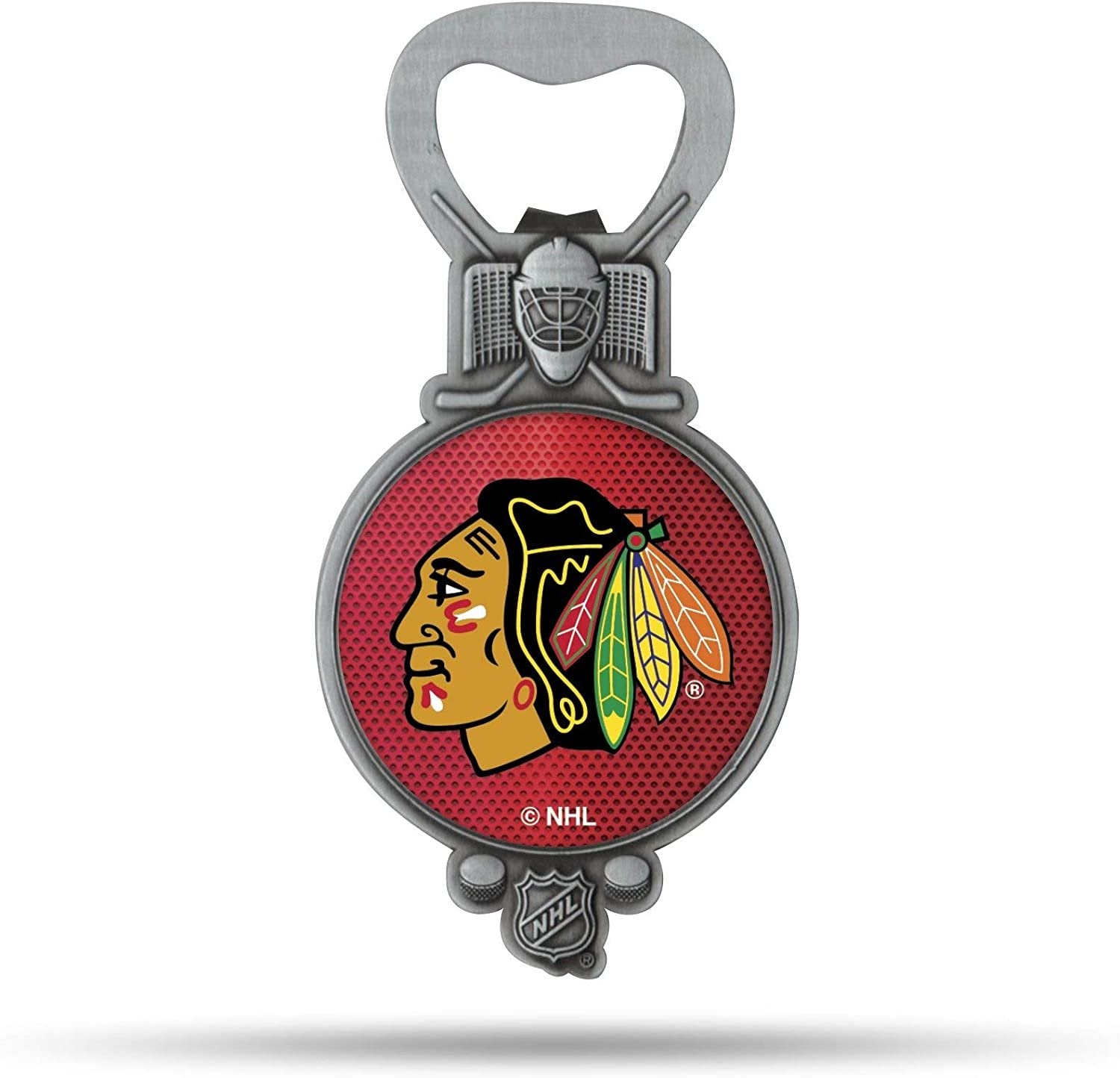 Rico Industries NHL Chicago Blackhawks Hockey Bottle Opener Magnet