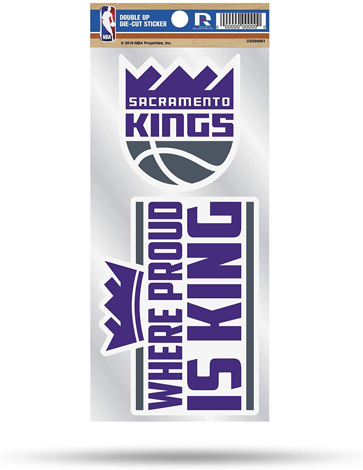 Sacramento Kings Double Up Die Cut 2-Piece Sticker Sheet