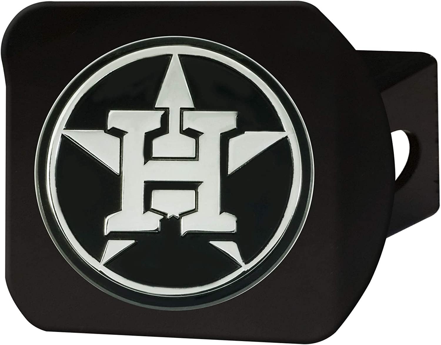 Houston Astros Solid Metal Hitch Cover, Black, 2" Square Type III Hitch Cover