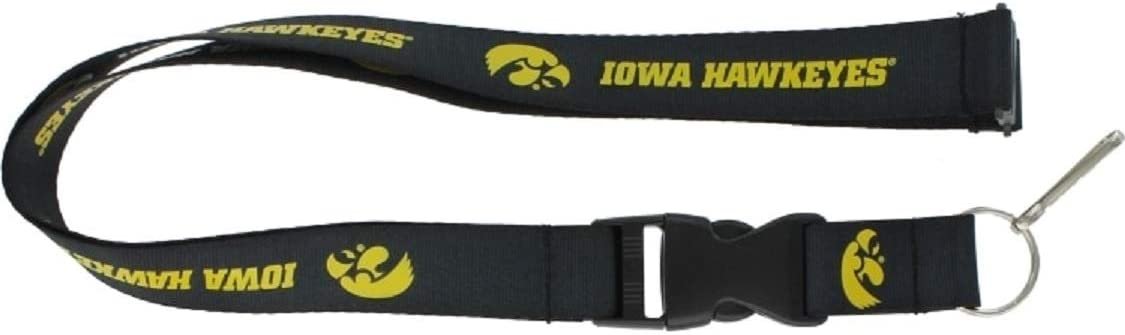 University of Iowa Hawkeyes Detachable Team Lanyard Keychain