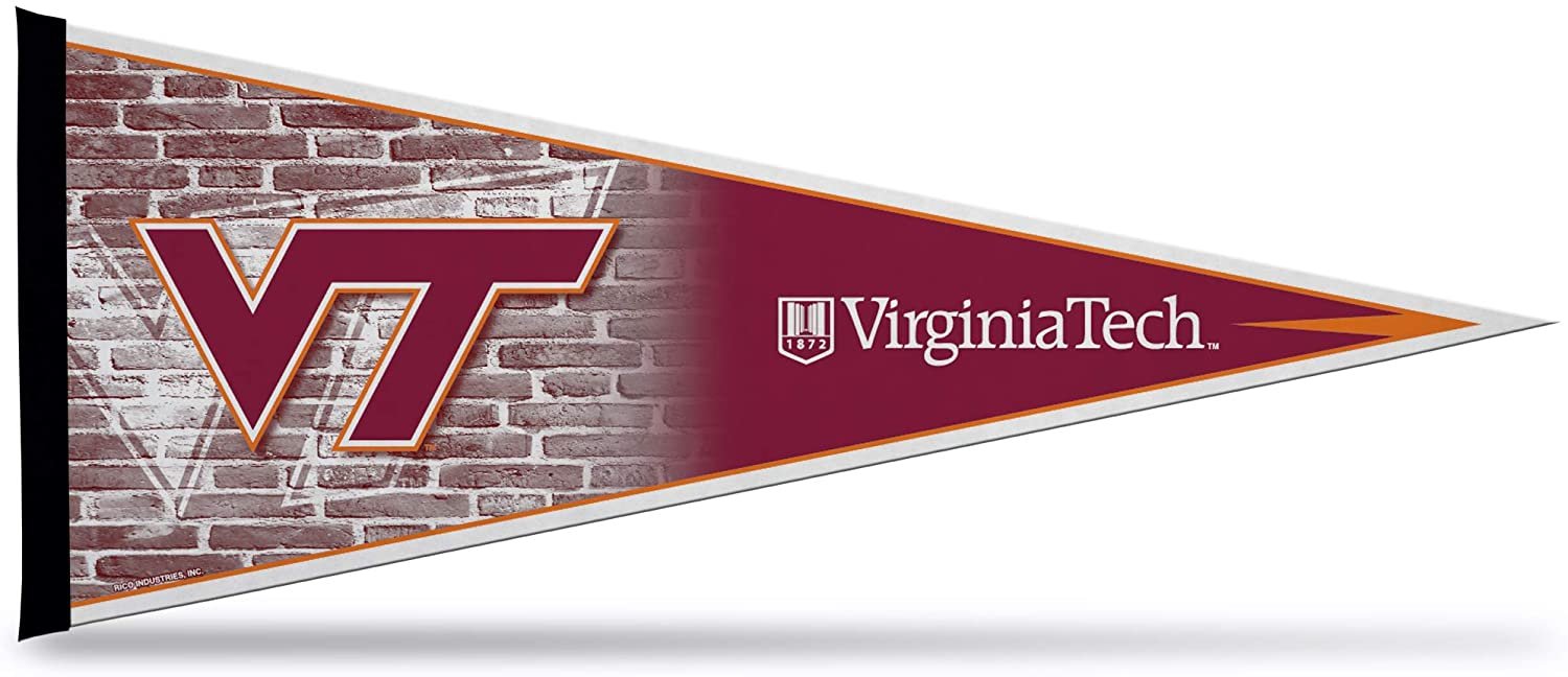 Virginia Tech Hokies Soft Felt Pennant, Primary Design, 12x30 Inch, Easy To Hang