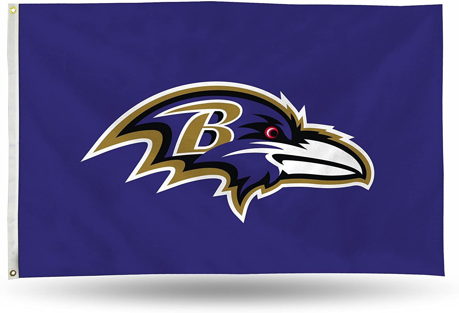 Baltimore Ravens Premium 3x5 Feet Flag Banner, Logo Design, Metal Grommets, Outdoor Use, Single Sided