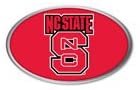 North Carolina State Wolfpack Oval COLOR Chrome Auto Emblem Decal University