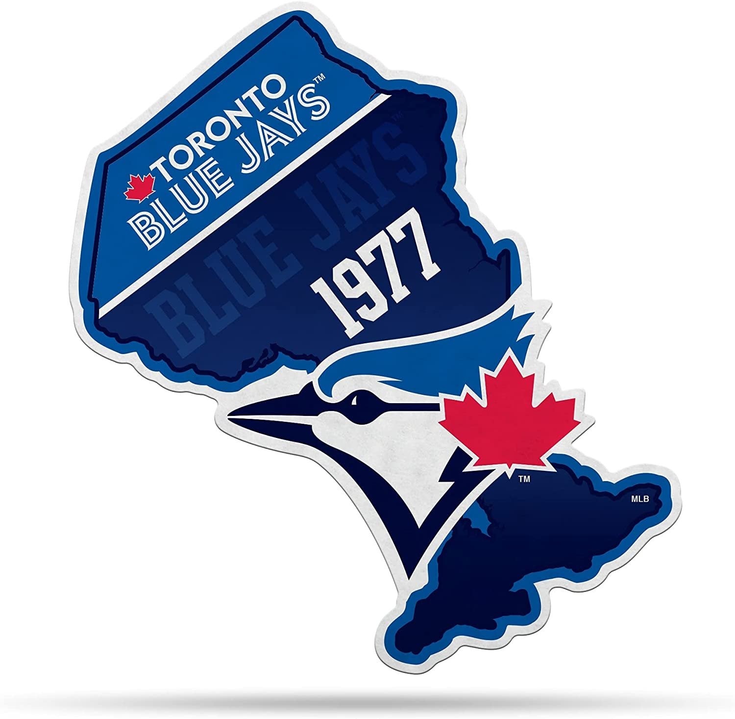 Toronto Blue Jays Soft Felt Pennant, State Design, Shape Cut, 18 Inch, Easy To Hang