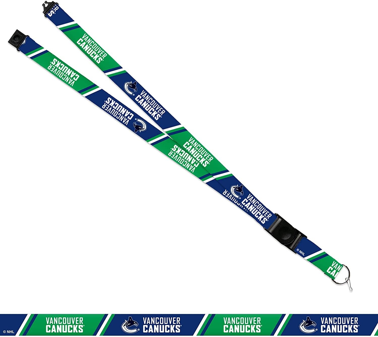 Vancouver Canucks Lanyard Keychain Safety Breakaway Double Sided