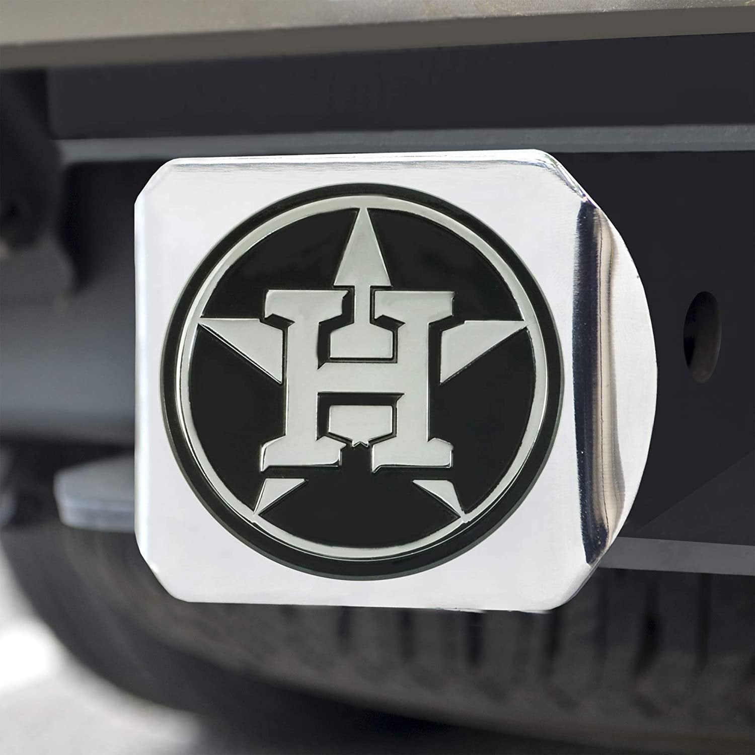 Houston Astros Hitch Cover Solid Metal with Raised Chrome Metal Emblem 2" Square Type III