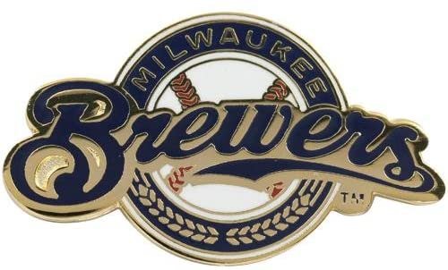 Milwaukee Brewers Team Logo Premium Metal Pin, Lapel Hat Tie, Push Pin Backing