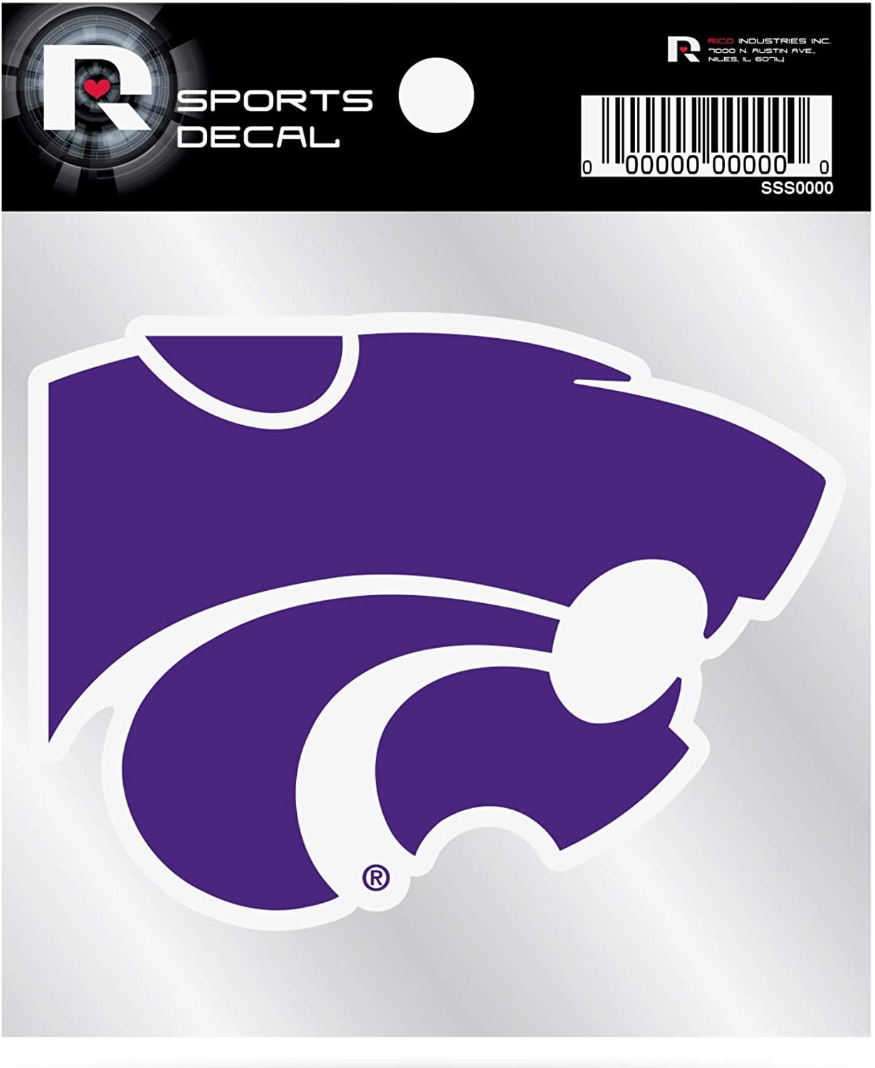 Kansas State Wildcats Premium 4x4 Decal with Clear Backing Flat Vinyl Home Auto Sticker University of