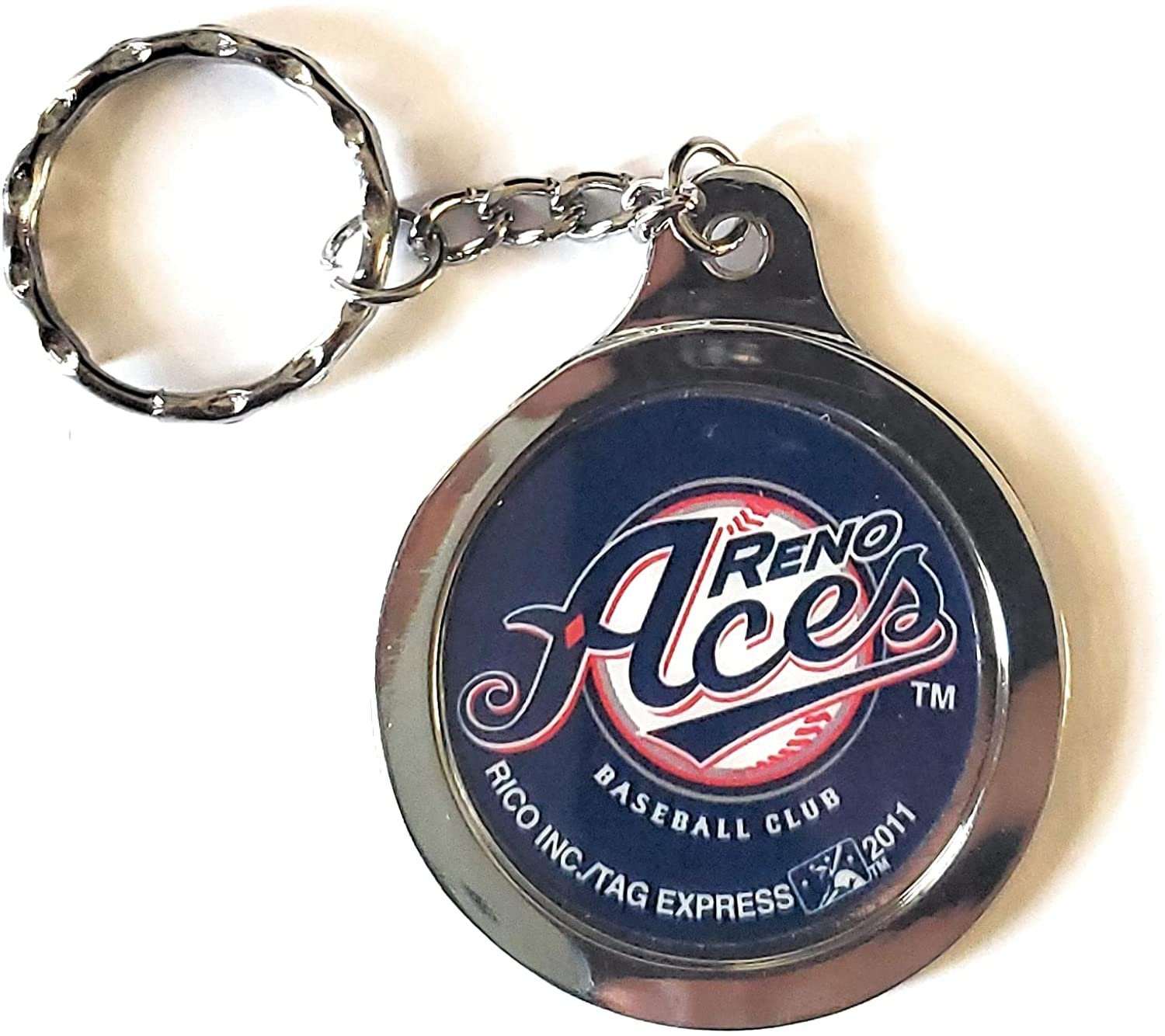 Reno Aces Keychain Metal Round Key Chain Baseball Minor League