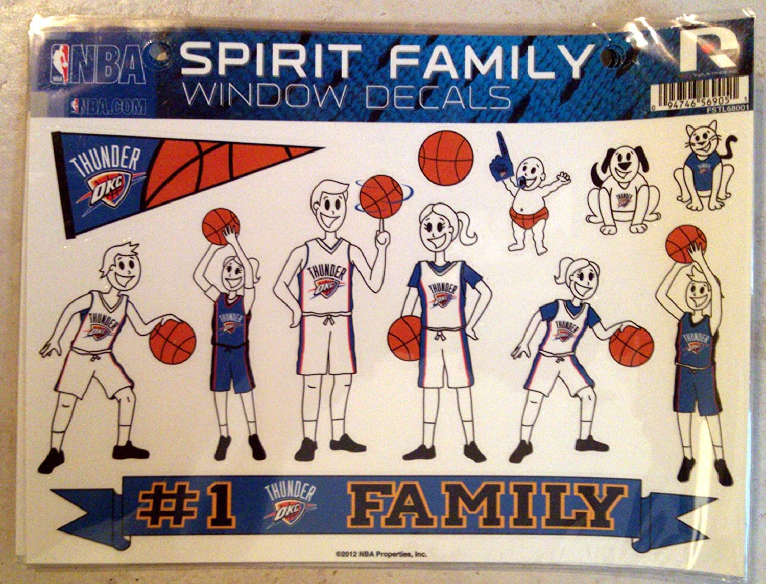Oklahoma City Thunder Family Decal Set