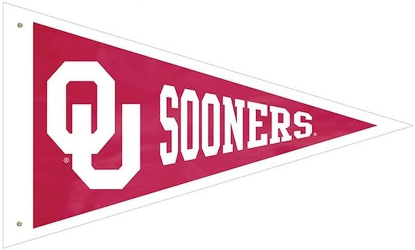University of Oklahoma Sooners Premium 3x5 Flag Banner, Pennant Design, Applique, Indoor or Outdoor, Single Sided