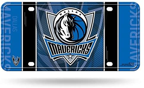 Dallas Mavericks Metal Auto Tag License Plate, Jersey Design, 6x12 Inch