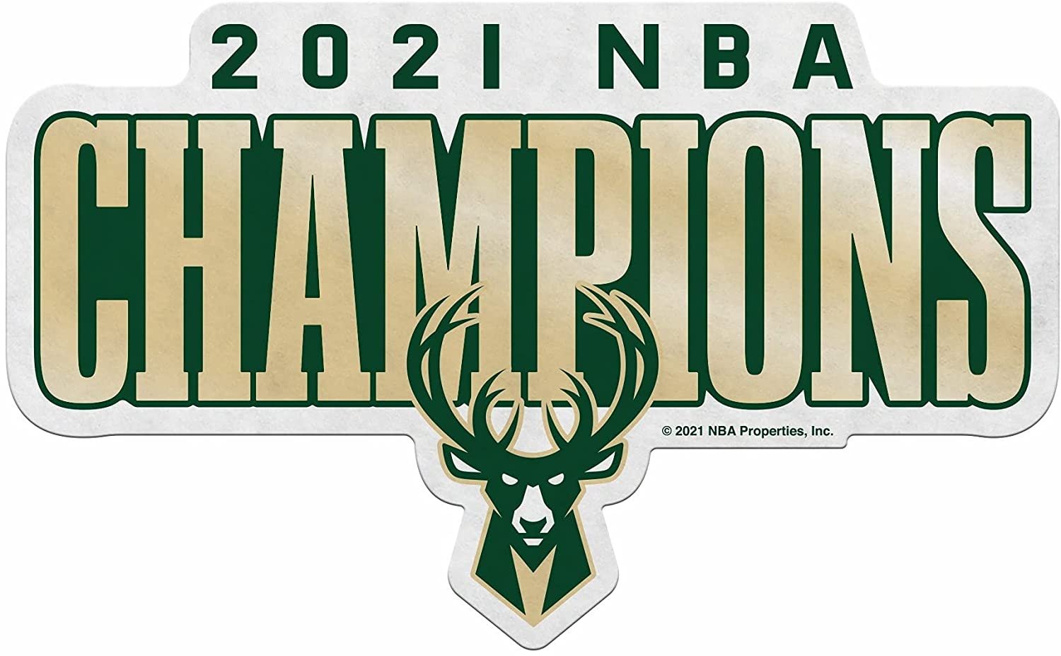 Milwaukee Bucks 2021 Champions Felt Pennant Shape Cut Design Basketball