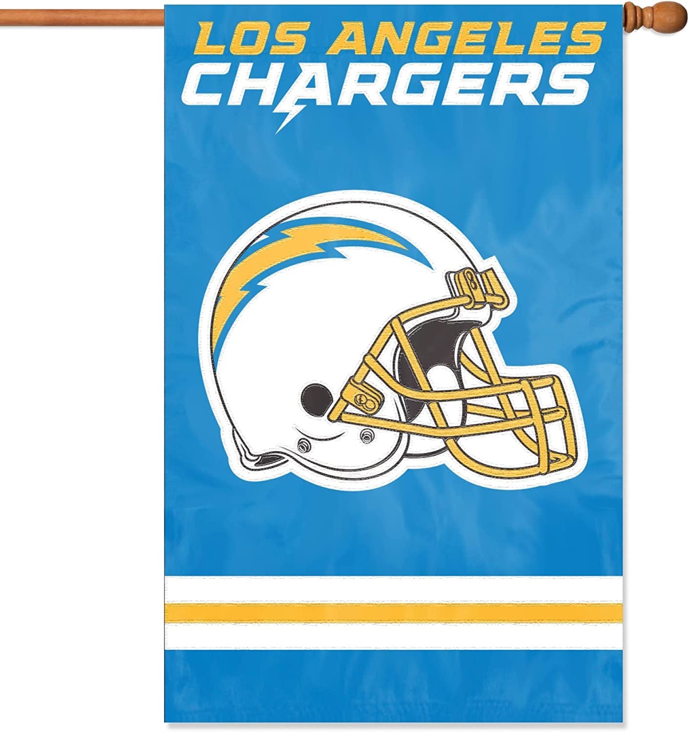 Los Angeles Chargers Premium Double Sided Banner Flag Applique Embroidered 28x44 Inches