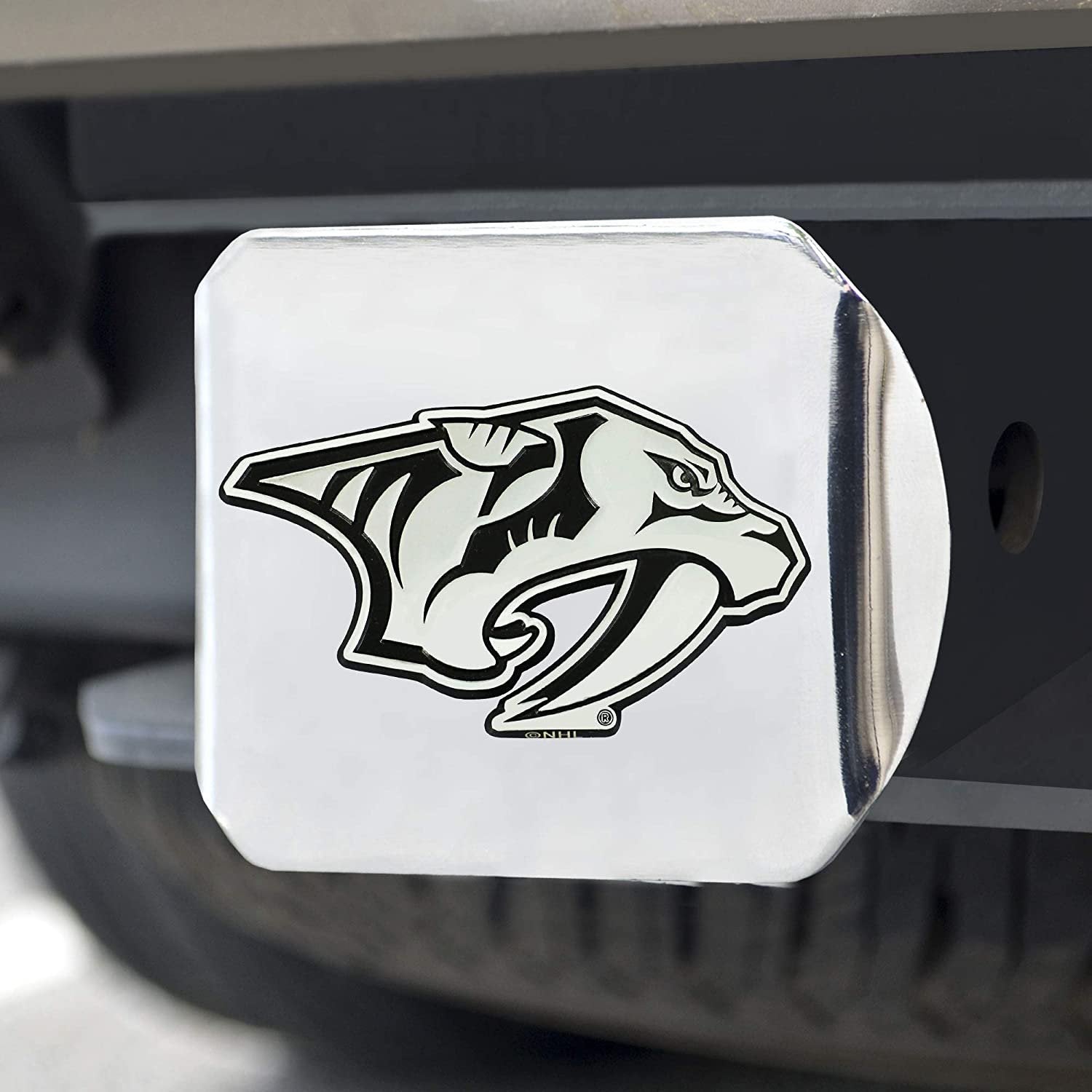 Nashville Predators Hitch Cover Solid Metal with Raised Chrome Metal Emblem 2" Square Type III