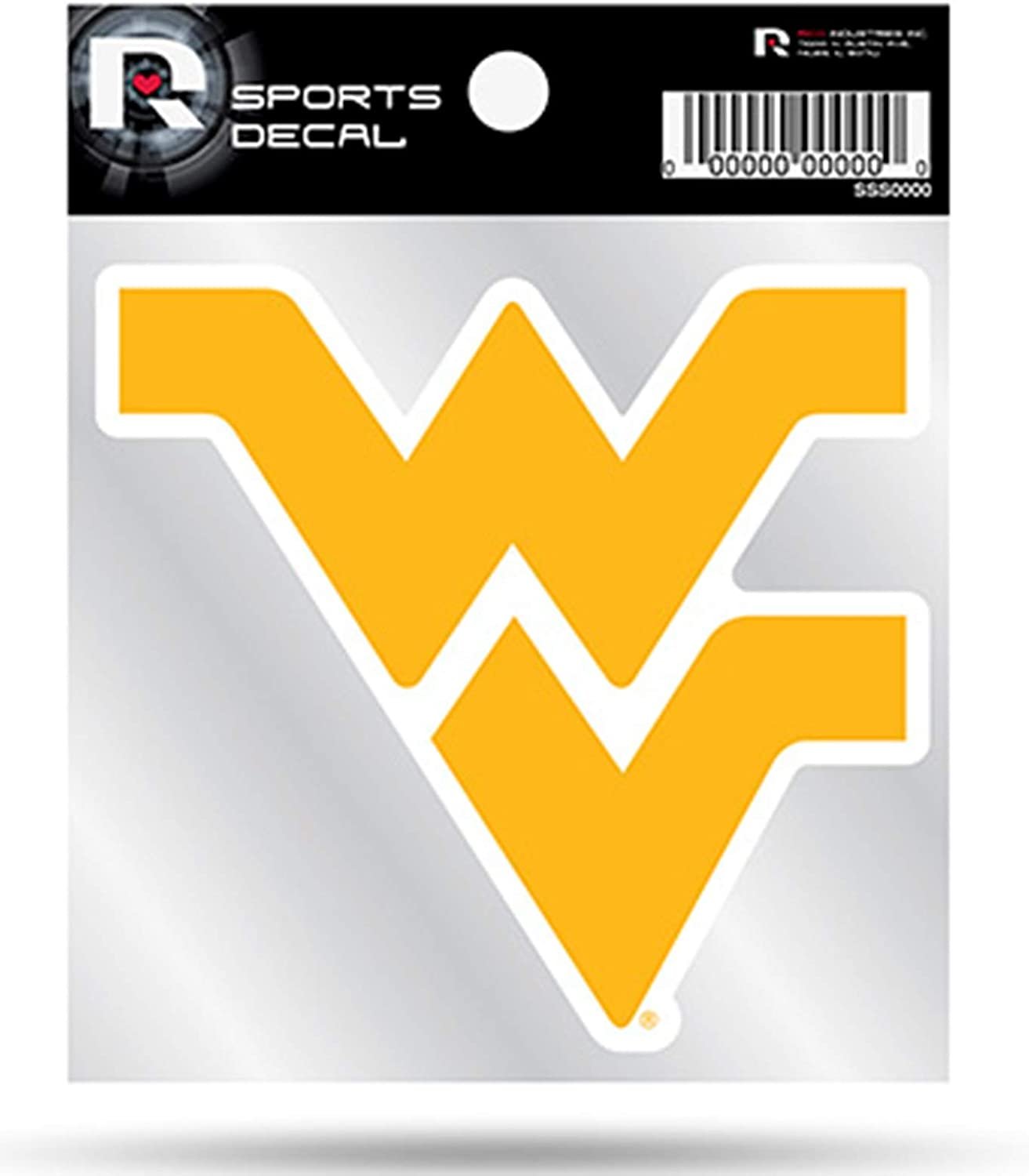 West Virginia Mountaineers Premium 4x4 Decal with Clear Backing Flat Vinyl Auto Home Sticker University of