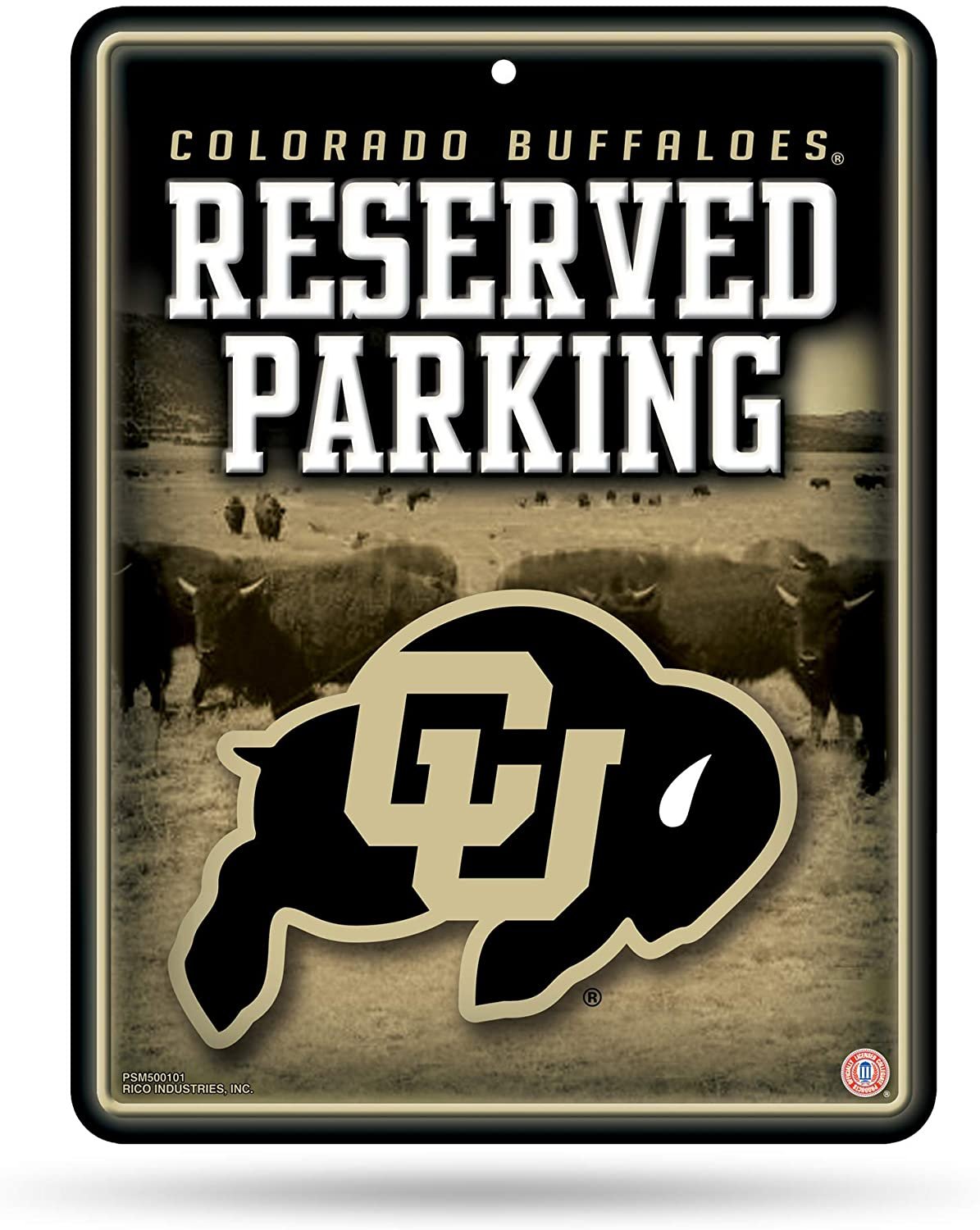 Colorado Buffaloes Metal Parking Sign University of