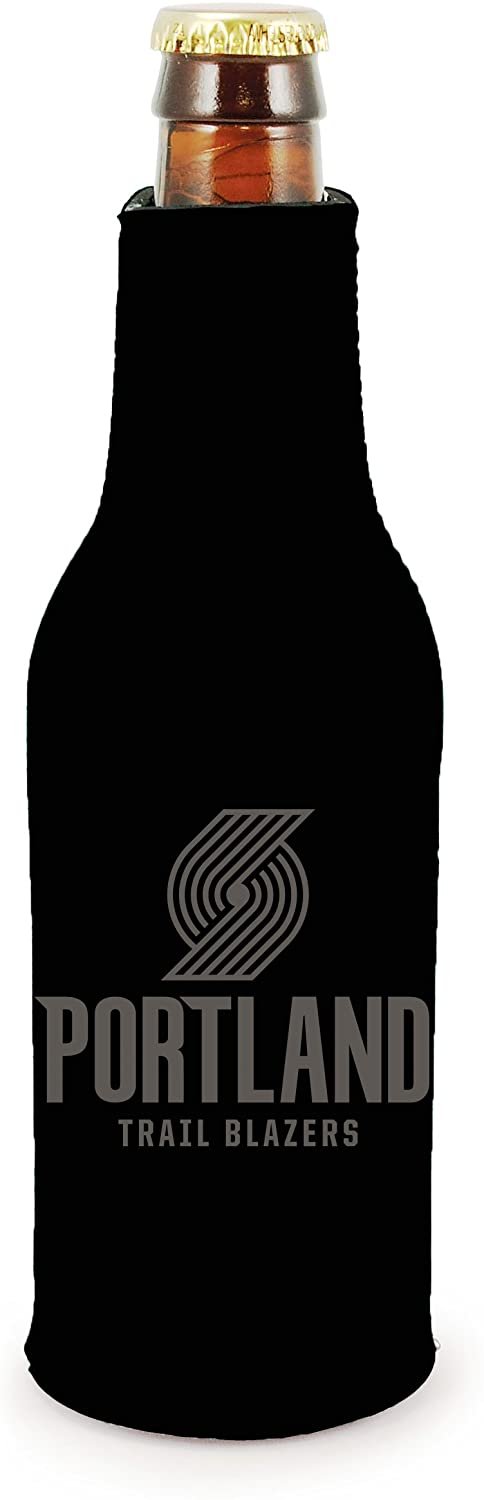 Portland Trail Blazers 2-Pack Zipper Bottle Tonal Black Beverage Insulator Neoprene Holder Cooler Basketball