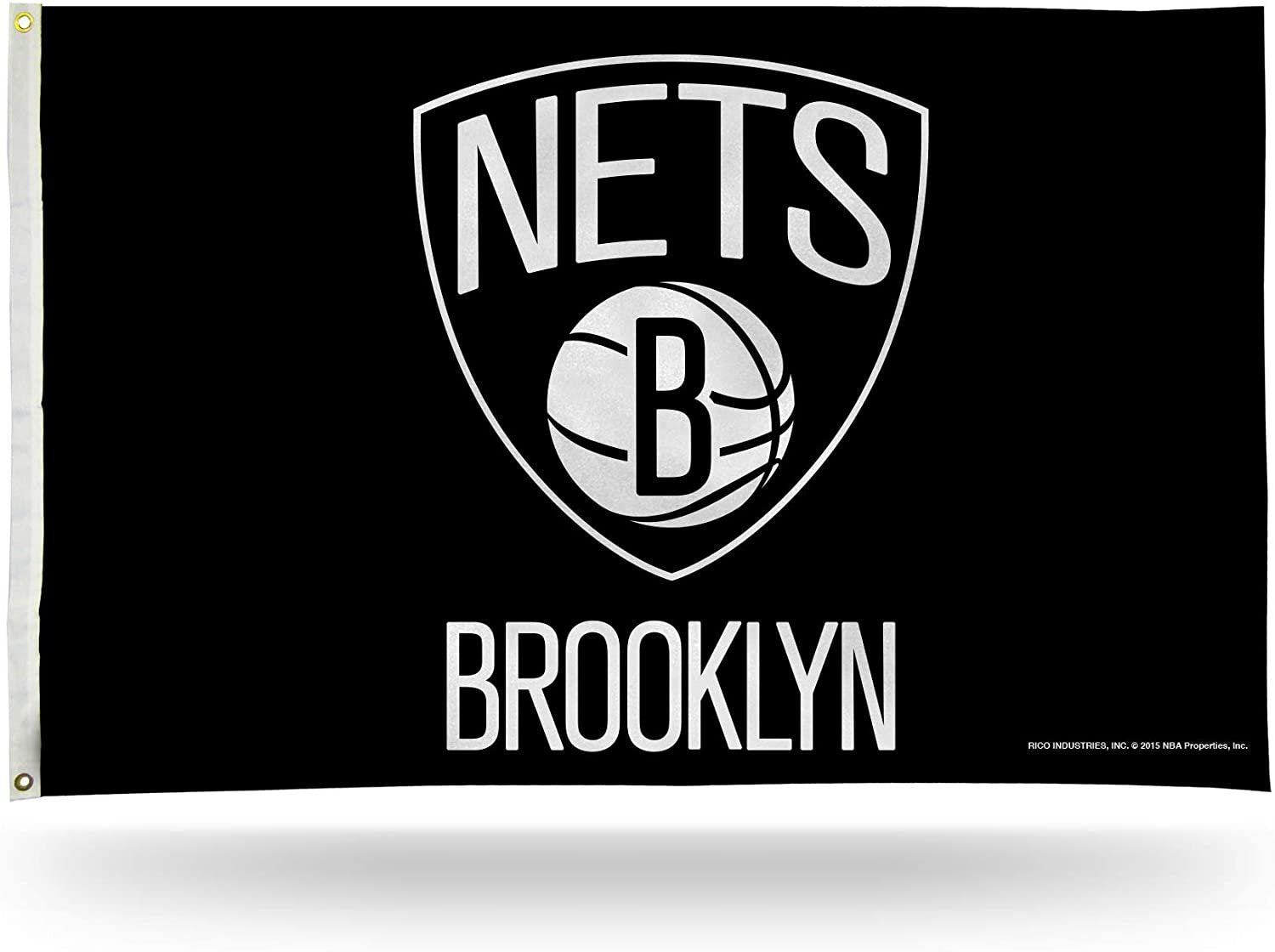 Brooklyn Nets Premium 3x5 Feet Flag Banner, Logo Design, Metal Grommets, Outdoor Use, Single Sided