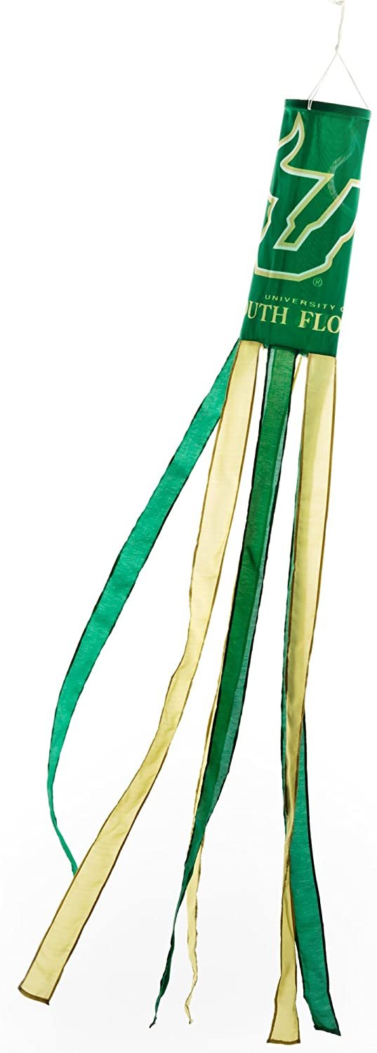 University of South Florida USF Bulls Wind Sock 60" Long Yard Porch Spinner Windsock, Outdoor