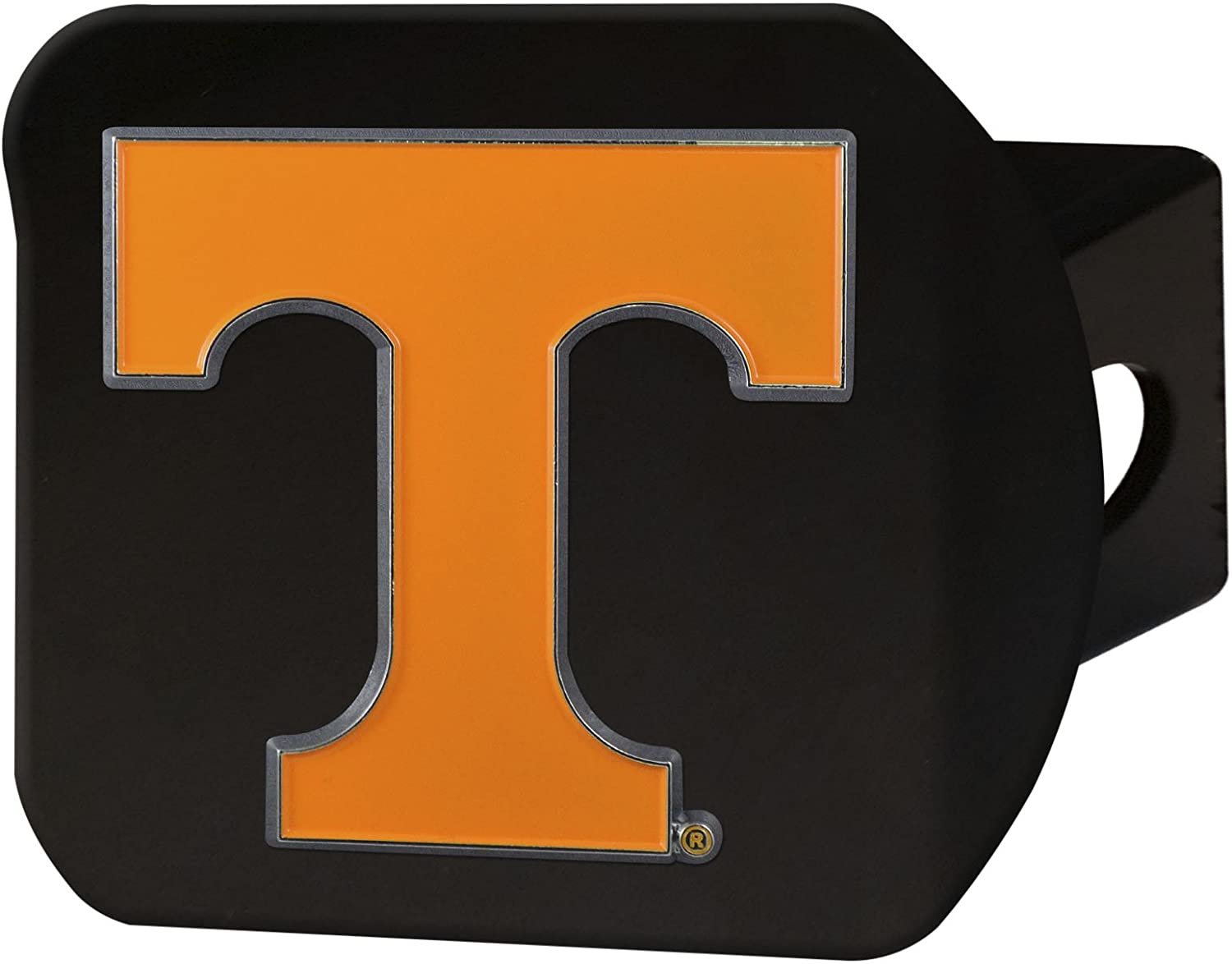 Tennessee Volunteers Solid Metal Black Hitch Cover with Color Metal Emblem 2 Inch Square Type III University of