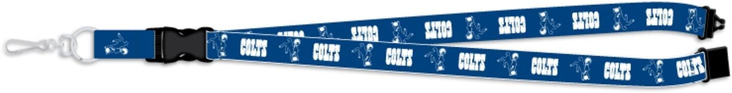 Indianapolis Colts Throwback Retro Logo Deluxe Lanyard Keychain Double Sided Breakaway Safety Design Adult 18 Inch