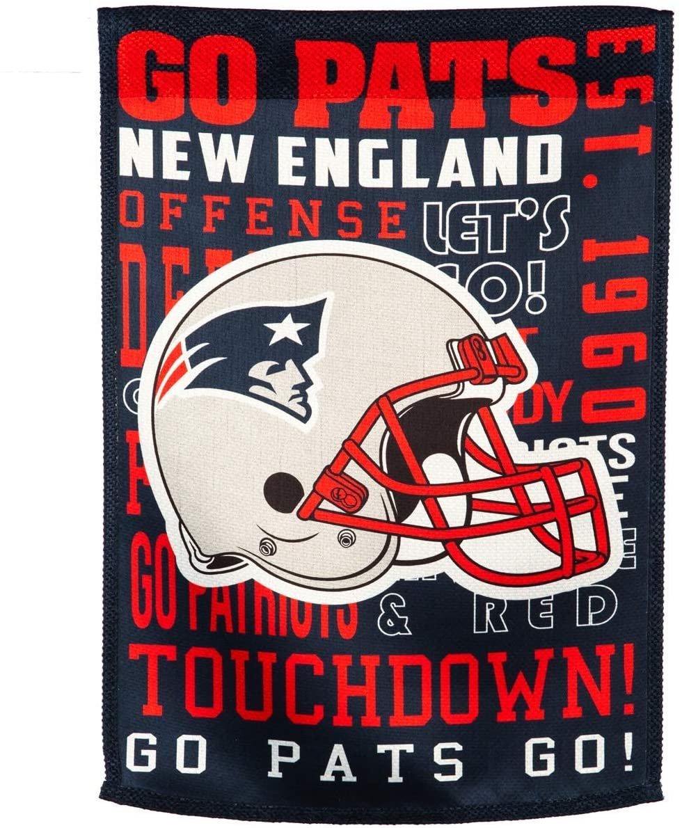 New England Patriots Premium Garden Flag Banner, Double Sided, Fan Rules, Linen, 13x18 Inch