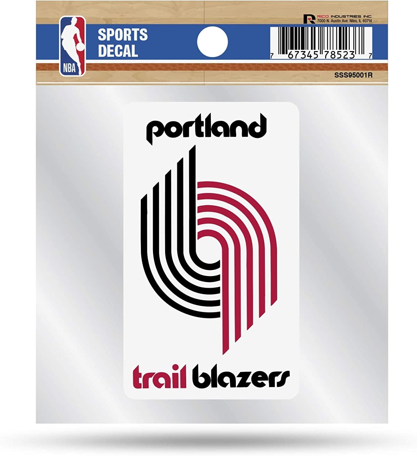 Portland Trail Blazers 4x4 Inch Die Cut Decal Sticker, Retro Logo, Clear Backing
