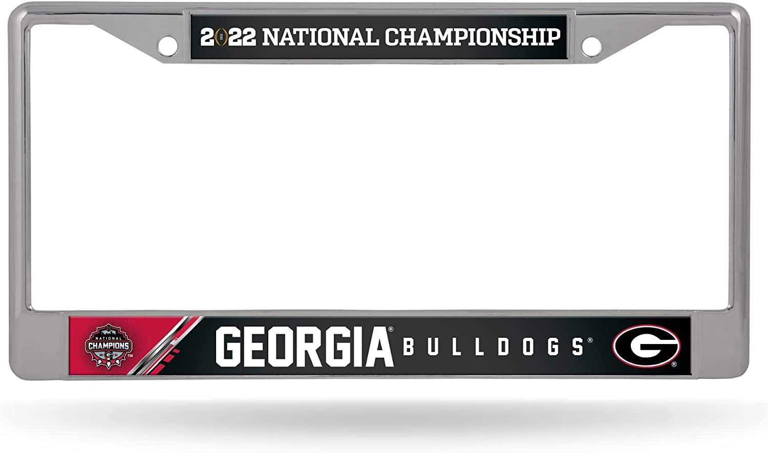University of Georgia Bulldogs 2022 Champions Metal License Plate Frame Chrome Tag Cover