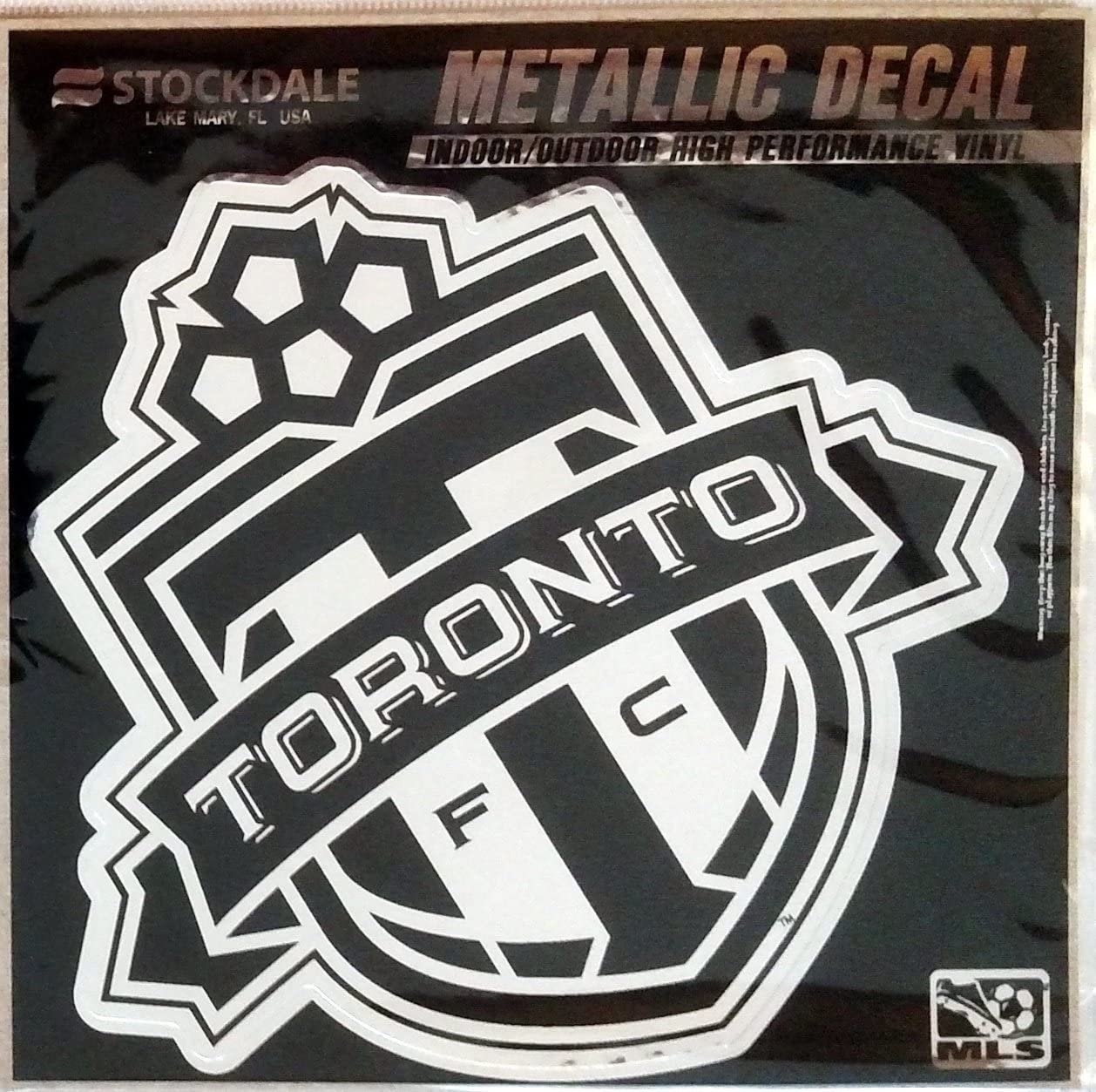 Toronto FC 6 Inch Decal Sticker, Metallic Chrome Shimmer Design, Vinyl Die Cut, Auto Home