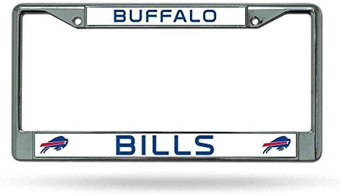 Buffalo Bills Metal License Plate Frame Chrome Tag Cover 12x6 Inch