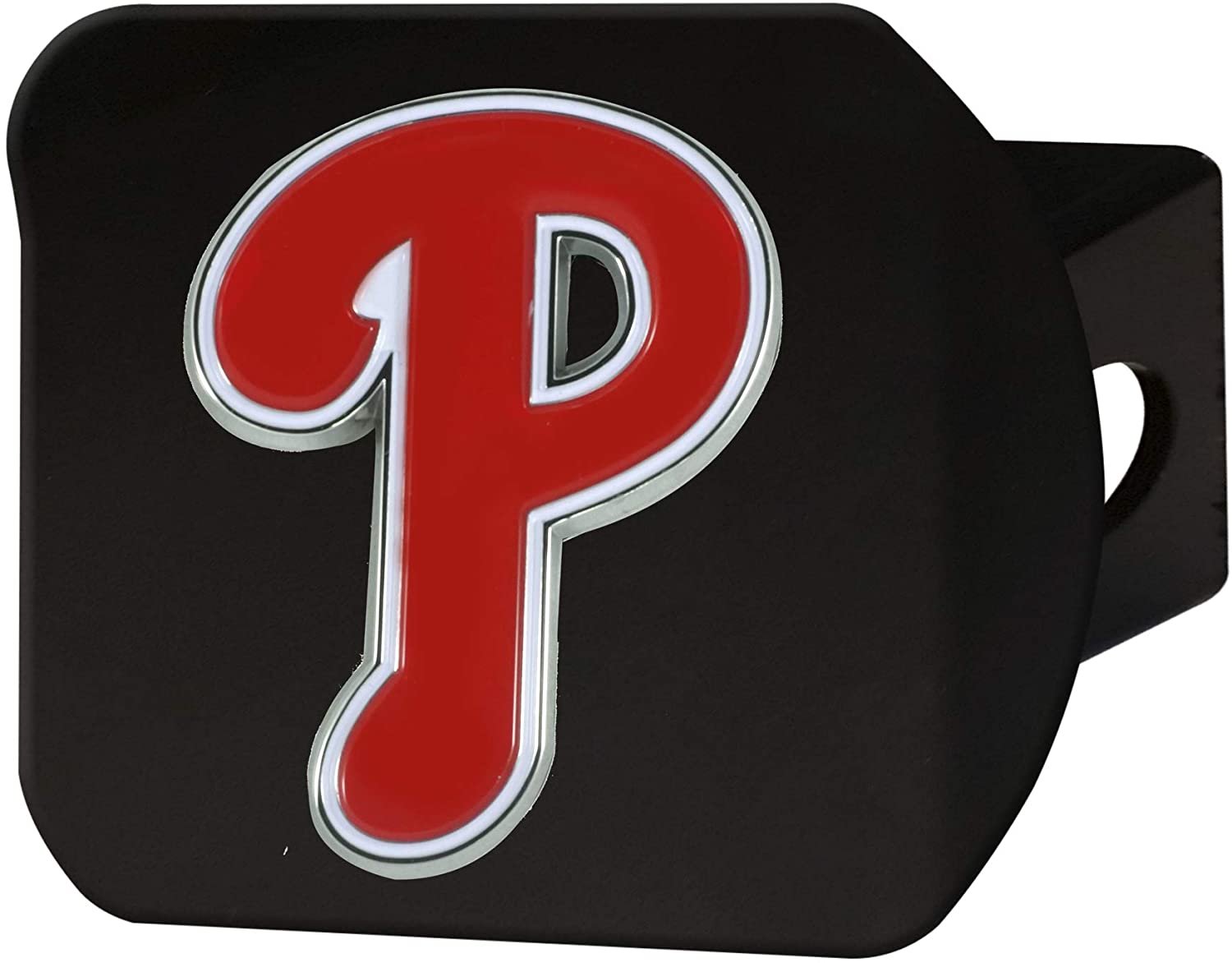 Philadelphia Phillies Hitch Cover Black Solid Metal with Raised Color Metal Emblem 2" Square Type III
