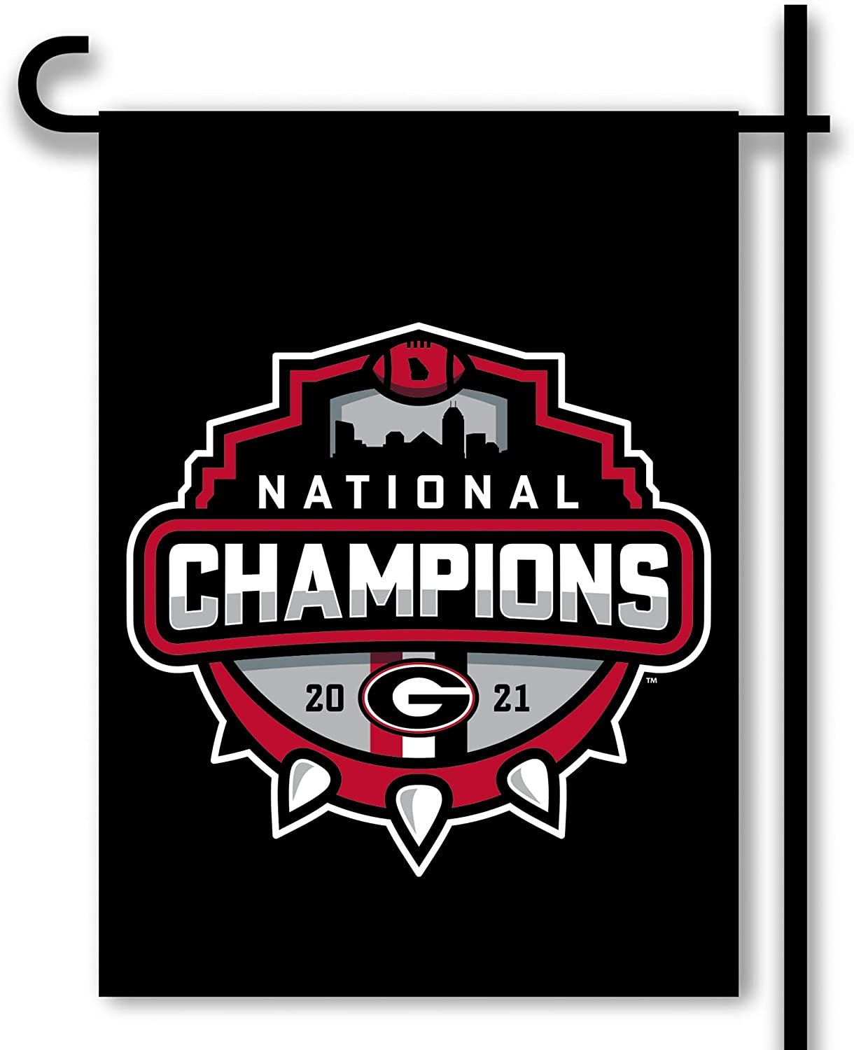University of Georgia Bulldogs 2021 Champions Premium Garden Flag Banner, Double Sided, 13x18 Inch