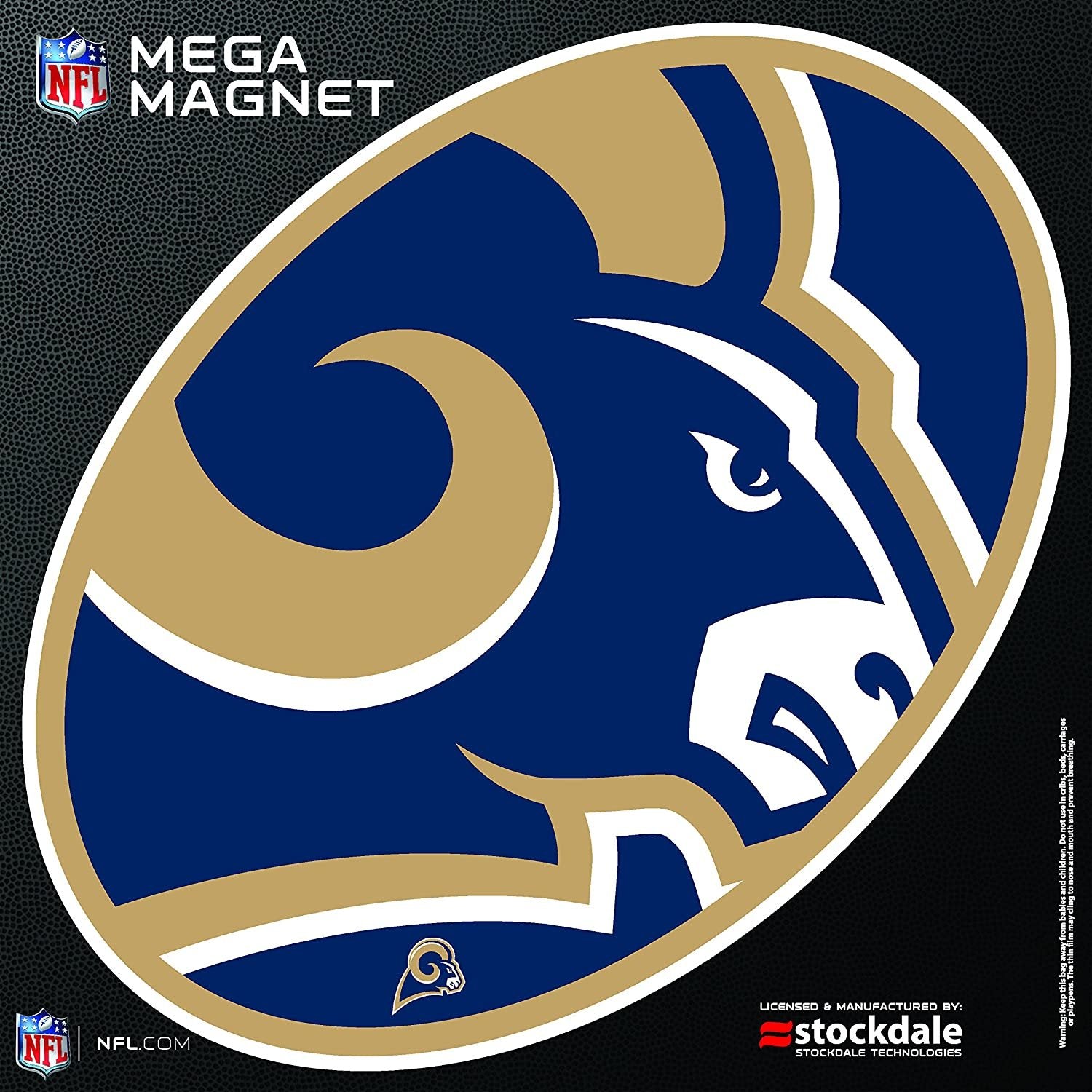 Los Angeles Rams MEGA Style Logo 12" Magnet Heavy Duty Auto Home Football